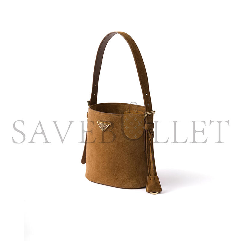 PRADA MINI SUEDE BUCKET BAG 1BE078 (18*17*10.5cm)